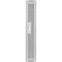 Clean Line Lockers, 12" x 12" x 72", Steel, Grey, Rivet (Assembled), Perforated WestPier