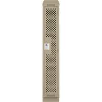 Clean Line Lockers, 12" x 18" x 82", Steel, Beige, Rivet (Assembled), Perforated WestPier