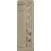 Clean Line Lockers, Bank of 2, 24" x 18" x 82", Steel, Beige, Rivet (Assembled), Perforated WestPier