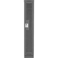 Clean Line Lockers, 12" x 18" x 76", Steel, Charcoal, Rivet (Assembled), Perforated WestPier