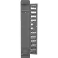 Clean Line Lockers, 12" x 18" x 82", Steel, Charcoal, Rivet (Assembled), Perforated WestPier