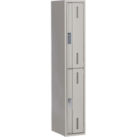 Concorde Heavy-Duty Lockers, 2 -tier, 12" x 18" x 72", Steel, Grey, Welded (Assembled) WestPier