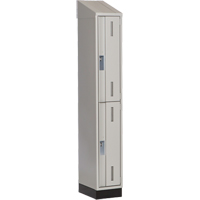 Concorde Heavy-Duty Lockers, 2 -tier, 12" x 18" x 82", Steel, Grey, Welded (Assembled) WestPier