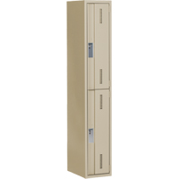 Concorde Heavy-Duty Lockers, 2 -tier, 12" x 18" x 72", Steel, Beige, Welded (Assembled) WestPier