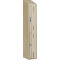 Concorde Heavy-Duty Lockers, 2 -tier, 12" x 18" x 78", Steel, Beige, Welded (Assembled) WestPier