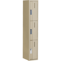 Concorde Heavy-Duty Lockers, 3 -tier, 12" x 18" x 72", Steel, Beige, Welded (Assembled) WestPier