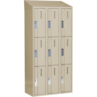 Concorde Heavy-Duty Lockers, 3 -tier, Bank of 3, 36" x 18" x 78", Steel, Beige, Welded (Assembled) WestPier