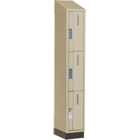 Concorde Heavy-Duty Lockers, 3 -tier, 12" x 18" x 82", Steel, Beige, Welded (Assembled) WestPier