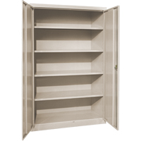 Armoires de rangement Hi-Boy profondes, Acier, 4 Tablettes, 72" h x 36" la x 24" P, Beige WestPier
