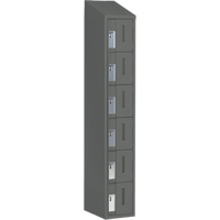 Concorde Heavy-Duty Lockers, 6 -tier, 12" x 18" x 78", Steel, Charcoal, Welded (Assembled) WestPier