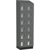 Casiers robustes Concorde, 6 niveaux, Bloc de 2, 24" x 18" x 82", Acier, Charbon, Soud&eacute; (assembl&eacute;) WestPier
