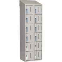 Concorde Heavy-Duty Lockers, 6 -tier, Bank of 2, 24" x 18" x 78", Steel, Grey, Welded (Assembled) WestPier