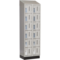 Concorde Heavy-Duty Lockers, 6 -tier, Bank of 2, 24" x 18" x 82", Steel, Grey, Welded (Assembled) WestPier