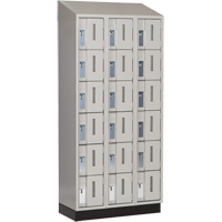 Concorde Heavy-Duty Lockers, 6 -tier, Bank of 3, 36" x 18" x 82", Steel, Grey, Welded (Assembled) WestPier