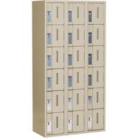 Concorde Heavy-Duty Lockers, 6 -tier, Bank of 3, 36" x 18" x 72", Steel, Beige, Welded (Assembled) WestPier