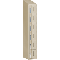 Concorde Heavy-Duty Lockers, 6 -tier, 12" x 18" x 78", Steel, Beige, Welded (Assembled) WestPier