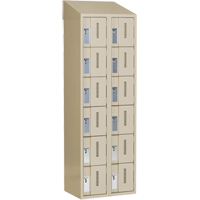 Casiers robustes Concorde, 6 niveaux, Bloc de 2, 24" x 18" x 78", Acier, Beige, Soud&eacute; (assembl&eacute;) WestPier