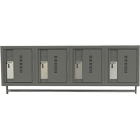 Wall Hung Lockers - Heavy Duty, Bank of 4, 18" x 12" x 12", Steel WestPier