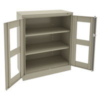 C-Thru Counter High Cabinet, Steel, 2 Shelves, 42" H x 36" W x 18" D FL647 | WestPier