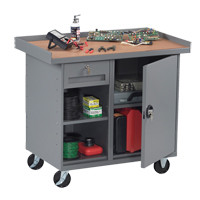Mobile Workbench Cabinet, Laminate Surface FL652 | WestPier