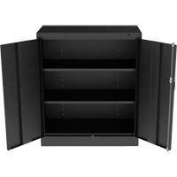 Standard Counter-High Cabinet, Steel, 2 Shelves, 42" H x 36" W x 18" D, Black FL777 | WestPier