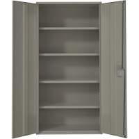 Armoire de rangement Hi-Boy, Acier, 4 Tablettes, 72" h x 36" la x 18" P, Gris WestPier