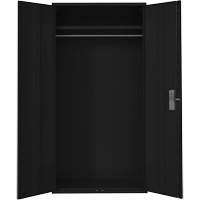 Wardrobe Storage Cabinet, Steel, 36" W x 18" D x 72" H, Black FL790 | WestPier
