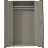 Wardrobe Storage Cabinet, Steel, 36" W x 18" D x 72" H, Grey FL791 | WestPier