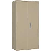Wardrobe Storage Cabinet, Steel, 36" W x 18" D x 72" H, Beige FL792 | WestPier