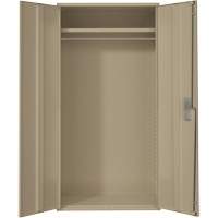 Wardrobe Storage Cabinet, Steel, 36" W x 18" D x 72" H, Beige FL792 | WestPier