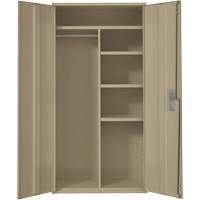 Armoire de rangements combin&eacute;s, Acier, 6 Tablettes, 72" h x 36" la x 18" P, Beige WestPier