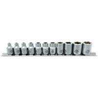Flat-Cut E-"Star" Socket Set, 11 Pieces, 3/8" Drive Size WestPier