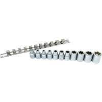Flat-Cut E-"Star" Socket Set, 11 Pieces, 3/8" Drive Size WestPier