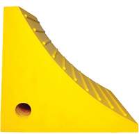 Wheel Chock, Polyurethane, Yellow, 15-1/4" W x 12-1/8" D x 10-3/4" H WestPier