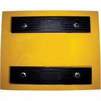 Wheel Chock, Polyurethane, Yellow, 15-1/4" W x 12-1/8" D x 10-3/4" H WestPier
