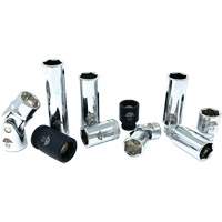 Chrome Finish Socket Set with Rail, 10 Pieces, 1/4"/3/8" Drive Size WestPier