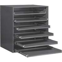 Compartment Box Cabinet, Steel, 6 Slots, 20-5/16" W x 15-15/16" D x 21-7/8" H, Grey FM006 | WestPier
