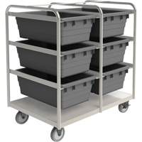 Mobile Tub Rack, Double-sided, 6 bins, 26" W x 36" D x 42" H WestPier