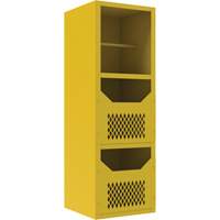 Spill Control Cabinet, 1 Shelves, 72" H x 24" W x 24" D, Steel, Yellow WestPier