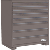 Modular Drawer Cabinet, 8 Drawers, 30" W x 28" D x 40" H, Grey WestPier