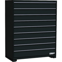 Modular Drawer Cabinet, 9 Drawers, 48" W x 24" D x 60" H, Black WestPier