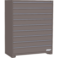 Modular Drawer Cabinet, 9 Drawers, 24" W x 24" D x 60" H, Grey WestPier