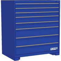 Modular Drawer Cabinet, 8 Drawers, 24" W x 24" D x 40" H, Blue WestPier