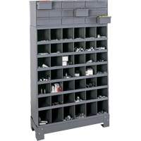Modular Small Parts Storage Unit, Steel, 18 Drawers, 33-3/4" x 12-1/4" x 58-5/8", Grey FN373 | WestPier