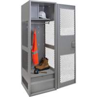 Gear Locker with Door, Steel, 24" W x 18" D x 72" H, Grey FN467 | WestPier