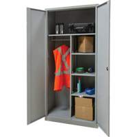 Armoire de rangement combin&eacute;e, 36" la x 18" p x 72" h, Gris WestPier