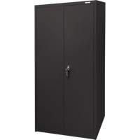 Armoire d'entreposage, Acier, 4 Tablettes, 66" h x 30" la x 15" P, Noir WestPier