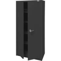 Armoire d'entreposage, Acier, 4 Tablettes, 66" h x 30" la x 15" P, Noir WestPier