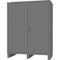 Cabinet with Recessed Doors, Steel, 4 Shelves, 78" H x 60" W x 30" D, Grey WestPier