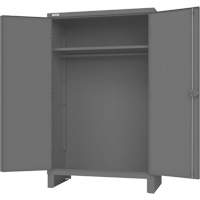 Cabinet with Hanging Bar & Standard Recessed Doors, Steel, 78" H x 48" W x 24" D, Grey WestPier